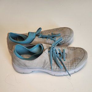 Dansko Elise Women's Shoes US 9 Walking Hiking Gray Blue Leather Sneakers